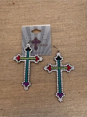 New Gypsy Soule Large dangle cross earrings